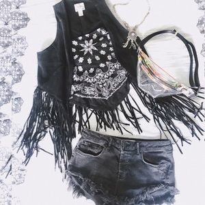 Genuine Suede Festival Fringe Vest